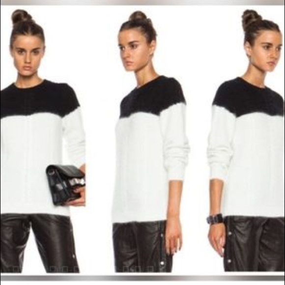 Band Of Outsiders Drowning Cable Crewnck Angora-Blend Sweater - Picture 1 of 12